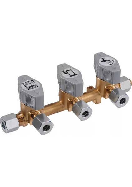 8mm 3 Çıkışlı Karavan Gaz Vanası
