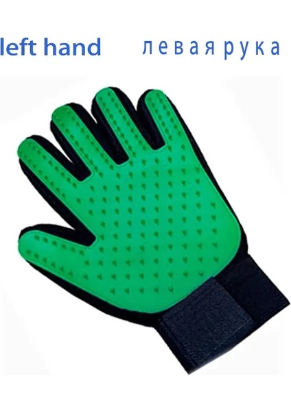 Köpek Cat Pet Taraklar Deshedding Fırça Eldivenleri Etkili Temizlik Geri Temizlik Masaj Hayvan Banyo Kilinkol: Yeşil Sol (Yurt Dışından)