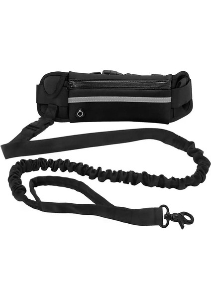 Köpek Bel Tasma Naylon Halat Pet Tasma Bel Torbası ile Geri Çekilebilir Elastik Kayış Köpek Çekiş Ipi Yansıtıcı Kemer Bucklecolor: Siyah (Yurt Dışından)
