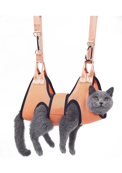 Köpek Kedi Tımar Hamak Sabit Banyo Çantası Tırnak Kesme Anti-Catming Kedi Kesme Kısıtlama Torbası Kedi Güzellik Asılı Evcil Hayvan Malzemeleri: Turuncu/boyut: S (2,5-5kg) (Yurt Dışından)