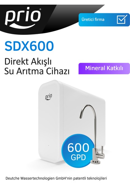 SDX600 Tanksız Direkt Akışlı Pompalı Su Arıtma Cihazı