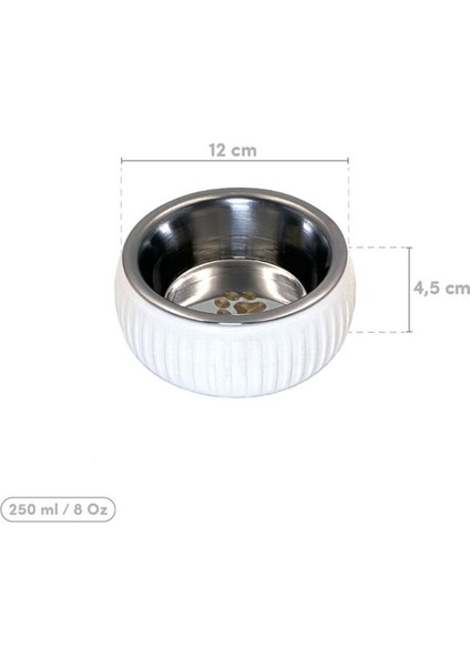 Beyaz Organik Seramik Mama Kabı, Sağlıklı ve Şık Evcil Hayvan Aksesuarı fiyatları