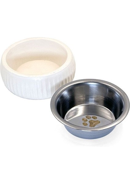 Beyaz Organik Seramik Mama Kabı, Sağlıklı ve Şık Evcil Hayvan Aksesuarı modelleri