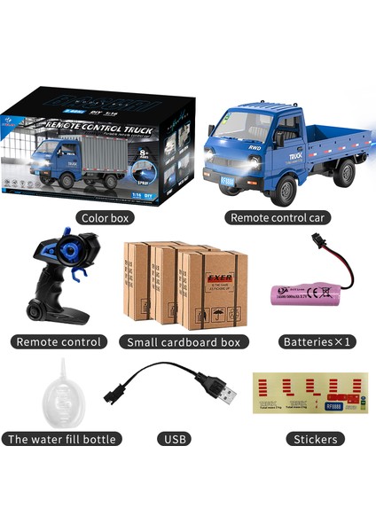 Yeni KF21 1:16 2.4ghz Uzaktan Kumanda Araba Sprey ve LED Işıkları Oyuncak Çocuklar Için Sürüklenme ve Tırmanma Kamyonlarını Simüle Ediyor Çocuk Boys Hediye (Yurt Dışından)