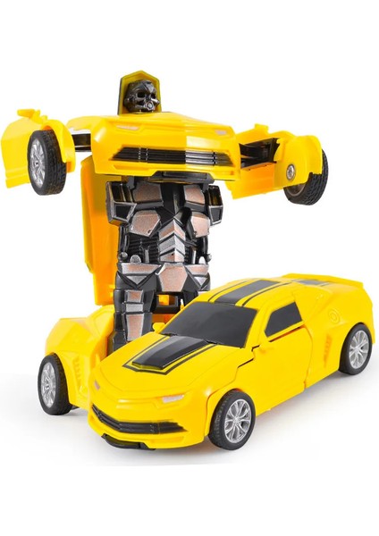 Şekil Değiştiren Oyuncak Araba Atalet Darbe Tek Tuşla Şekil Değiştiren Çocuk Bulmaca Çarpışma Şekil Değiştiren Autobot Robot (Yurt Dışından)
