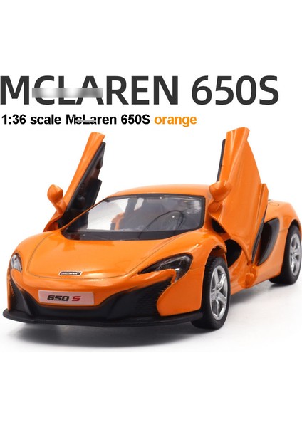 1:36 Mclaren 650 S Alaşım Araba Modeli Yüksek Simülasyon Döküm Oyuncak Geri Çekin Araçlar Dekorasyon Oyuncaklar Çocuklar Için (Yurt Dışından)