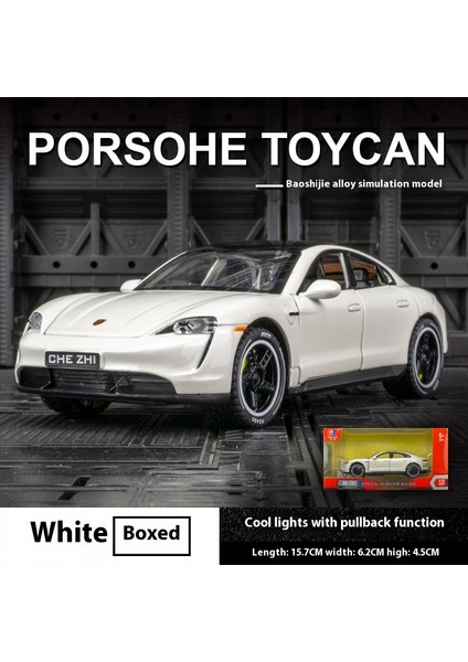 1:32 Porsche Taycan Alaşım Metal Döküm Model Simülasyon Ses ve Işık Oyuncak Araba Merkezi Kontrol Süsleme Trendy Dekorasyon Hediye (Yurt Dışından)