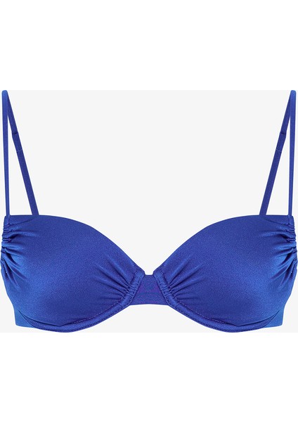 Lapis Minimal Kesim Balen Mavi Bikini Üstü
