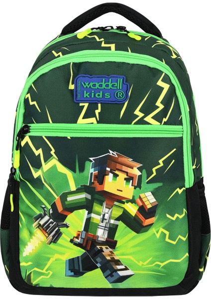 Lisanslı Mycraft Creeper İlkokul Sırt Çantası,Beslenme Çantası Ve 2 Cepli Kalem Kutusu modelleri