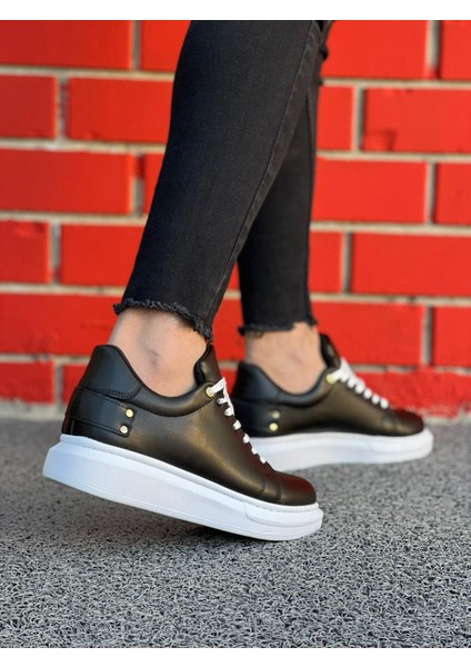 J047 Bağcıklı Ortopedik Taban Günlük Erkek Spor Sneaker Ayakkabı Bt Siyah modelleri