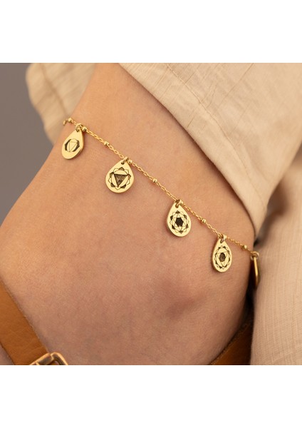 925 Ayar Gümüş 7 Çakra Halhal fiyatları