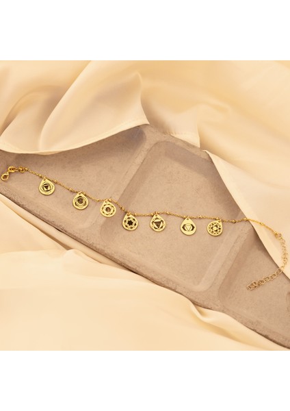 925 Ayar Gümüş 7 Çakra Halhal modelleri