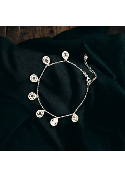 925 Ayar Gümüş 7 Çakra Halhal indirimleri