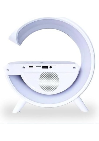 Işıklı Kablosuz Şarjlı Bluetooth Hoparlörlü Alarm Saati - Mükemmel Ses, Işık ve Konfor Tek Bir Cihazda!