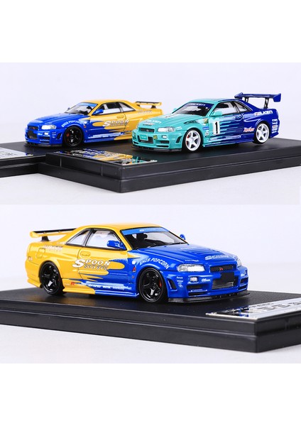Hızlı Hızlı Fs 1:64 Skyline Gtr R34 Kaşık/falken Döküm Alaşım Model Araba (Yurt Dışından) fiyatları
