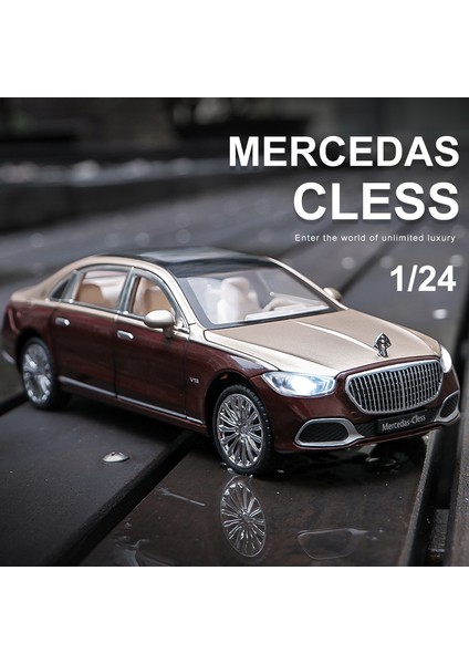 1:22 Benz Maybach S680 Alaşım Metal Araba Modeli Döküm Metal Oyuncak Araçlar Araba Modeli Yüksek Simülasyon Ses ve Işık Çocuk Hediye (Yurt Dışından) fiyatları