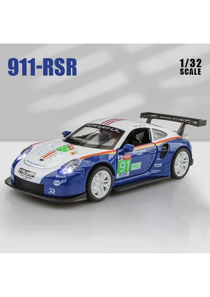 1:32 Porsche 911 Porsche Rsr Mavi Araba Alaşım Araba Modeli Simülasyon Araba Dekorasyon Koleksiyonu Hediye Oyuncak Döküm Modeli Çocuk Oyuncak (Yurt Dışından)