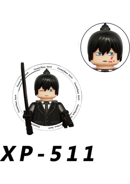 Testere Adam Denji ve Pochita Yapı Taşları Model Seti - Katana ile Mafsallı Anime Figürü Stem Koleksiyonluk WM6159/KT1067 (Yurt Dışından)
