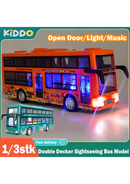 Çift Katlı Gezi Otobüsü Modeli Geri Çekin Araçlar Oyuncak Döküm Geri Çekin Araçlar Kapıyı Açık Hafif Müzik Oyuncaklar Boys Için (Yurt Dışından) fiyatları