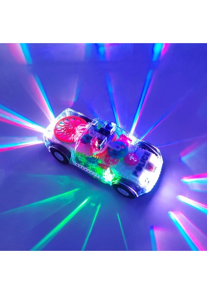 Light Up Şeffaf Dişliler Polis Arabası Oyuncak Çocuklar Için Yumru ve Git Oyuncak Araba Erkek Kız Için Eğitici Bebek Oyuncakları Araba Müzik LED Efektleri (Yurt Dışından)
