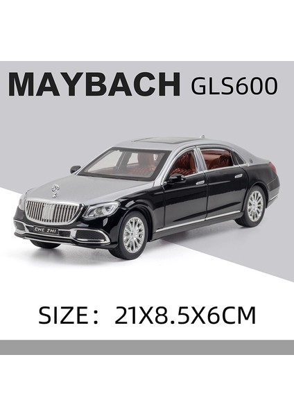 1:24 Mercedes Benz Maybach GLS600 Alaşım Model Arabalar Döküm Oyuncak Araba Simülasyon Ses ve Işık Araç Oyuncak Modeli Çocuklar Için Hediyeler (Yurt Dışından)