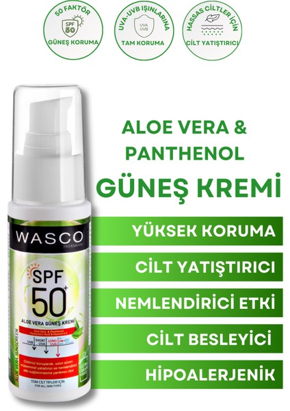 Aloe Vera Özlü Yüksek Koruyuculu 50 Spf+ Yatıştırıcı, Nemlendirici Güneş Kremi modelleri
