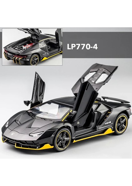1:32 Lamborghini LP770 0 Alaşım Spor Araba Modeli Pres Döküm ve Oyuncak Araçlar Ses Işığı Süper Yarış Kaldırma Kuyruk Çekme Araba Oyuncak (Yurt Dışından)