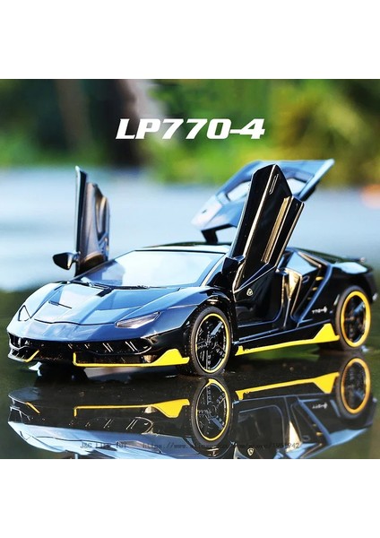 1:32 Lamborghini LP770 0 Alaşım Spor Araba Modeli Pres Döküm ve Oyuncak Araçlar Ses Işığı Süper Yarış Kaldırma Kuyruk Çekme Araba Oyuncak (Yurt Dışından) fiyatları