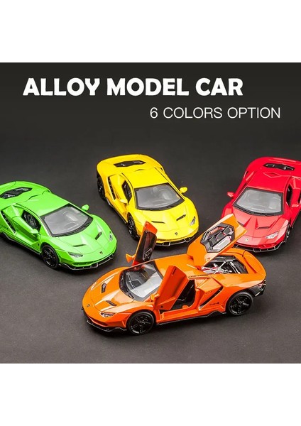 1:32 Lamborghini LP770 0 Alaşım Spor Araba Modeli Pres Döküm ve Oyuncak Araçlar Ses Işığı Süper Yarış Kaldırma Kuyruk Çekme Araba Oyuncak (Yurt Dışından) fırsatları