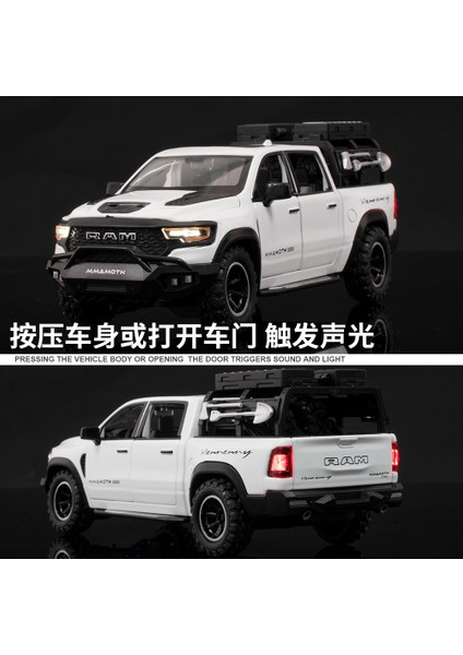 1:32 Dodge Ram 1000 Trx Mamut Picku Alaşım Araba Modeli Ses ve Işık Geri Çekin Çocuk Oyuncak Koleksiyon Doğum Günü Hediyesi (Yurt Dışından) fırsatları