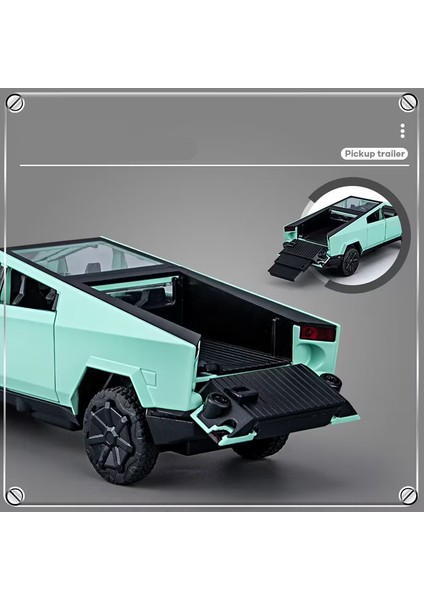 1/32 Siber Oyuncak Kamyon Pikap Alaşım Araba Modeli Döküm Off-Road Araçlar Kamyon Araba Modeli Ses Işığı Çocuk Oyuncakları Bavul ile Hediye (Yurt Dışından) modelleri