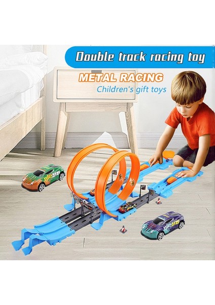 Sıcak Dublör Hız Çift Araba Tekerlekleri Modeli Yarış Pisti Diy Montajlı Ray Kitleri Mancınık Raylı Araba Yarışı Erkek Çocuk Oyuncakları Çocuklar Için Hediye (Yurt Dışından) fırsatları