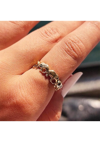 Gümüş Yüzük - Fil Bereket 925 Ayar Gümüş Yüzük-925 Ayar Taşsız Hediye Gümüş Yüzük