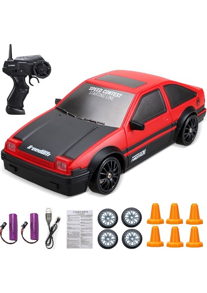 2.4g Yüksek Hızlı Sürüklenme Rc Araba 4WD Oyuncak Uzaktan Kumanda AE86 Modeli Gtr Araç Araba Rc Yarış Arabaları Oyuncak Çocuklar Için Noel Hediyeleri (Yurt Dışından)