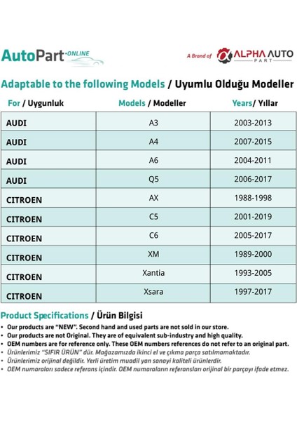Audi ve Volkswagen Için Tampon Klipsi- Kısa- 10'lu fiyatları