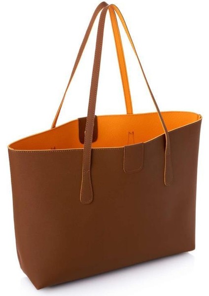 Kadın Büyük Deri Tote Omuz Çantası