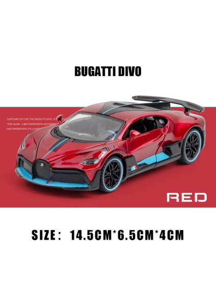 1:32 Bugatti Divo Alaşım Modeli Spor Araba Oyuncak Diecast Ses Işık Geri Çekin Araba Modeli Araba Merkezi Kontrol Süsler Çocuk Hediye (Yurt Dışından)