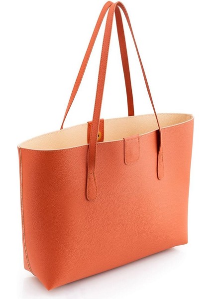 Kadın Büyük Suni Deri Tote Omuz Çantası