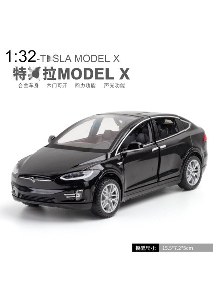 1:32 Tesla Model x Alaşım Araba Modeli Döküm Metal Oyuncak Araçlar Araba Modeli Simülasyon Ses ve Işık Koleksiyonu Hediye A311 (Yurt Dışından)
