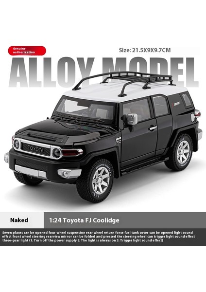 1:24 Toyota Fj Cruiser Off-Road Suv Alaşım Metal Pres Döküm Model Araba Yüksek Kaliteli Dekoratif Trendy Süsler Hediye Kutusu Arkadaş Için (Yurt Dışından)