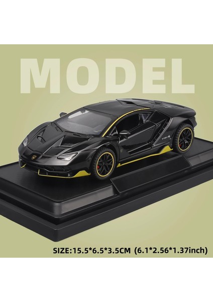 1:32 Oyuncak Arabalar Lambo Pagani Huayra Metal Model Araba Işık ve Ses ile Geri Çekin Oyuncak Araba Erkekler Için Yaş 3 + Yaşında (Yurt Dışından)