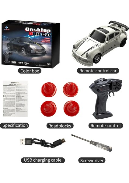 Yeni KF20 1/64 Rc Drift Araba Dört Tekerlekli Uzaktan Kumanda Araba Yarışı Araba Tam Oranlar Masaüstü Yarışması Oyuncaklar Boys Mükemmel Hediyeler (Yurt Dışından)