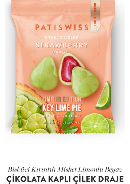 Beyaz Çikolatalı Misket Limonlu Çilek Draje 50g x 4 Adet
