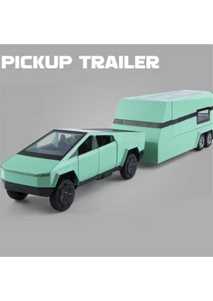 1/32 Siber Oyuncak Kamyon Pikap Alaşım Araba Modeli Döküm Off-Road Araçlar Kamyon Araba Modeli Ses Işığı Çocuk Oyuncakları Bavul ile Hediye (Yurt Dışından)
