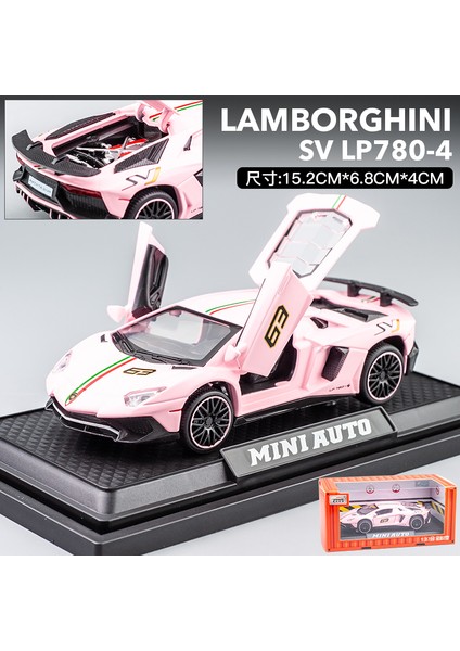 1:32 Lamborghini Aventador Svj LP780-4 Alaşım Süper Spor Araba Döküm Modeli Dekoratif Trendy Süsler Arkadaş Hediye Çocuk Oyuncak (Yurt Dışından)