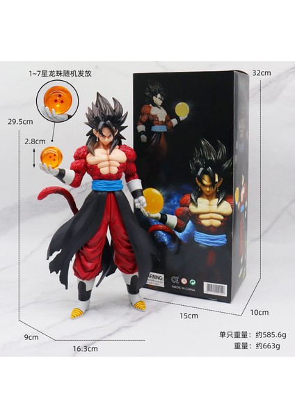 Animasyon Büyük Dragon Ball Sun Wukong Şekilli Kalıp Süsleme Gogeta Vegetto Saiyan (Yurt Dışından)
