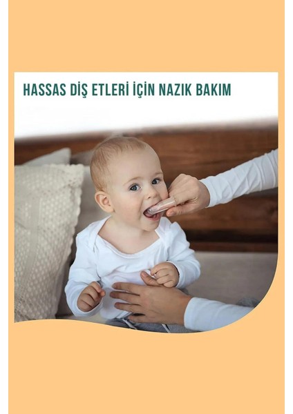 1 Adet Slikon Şeffaf Kutulu Parmak Bebek Diş Kaşıyıcı Yumuşak Fırça