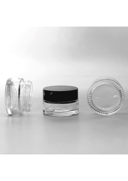 Boş Krem Kavanozu 20 ml (3 Adet) Boş Şeffaf Kutu