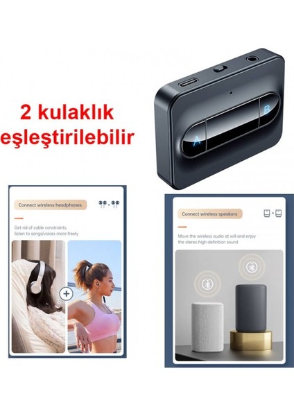 Bluetooth 5.0 Çoklu Kablosuz Alıcı-Verici Düşük Gecikmeli Aux Girişli modelleri