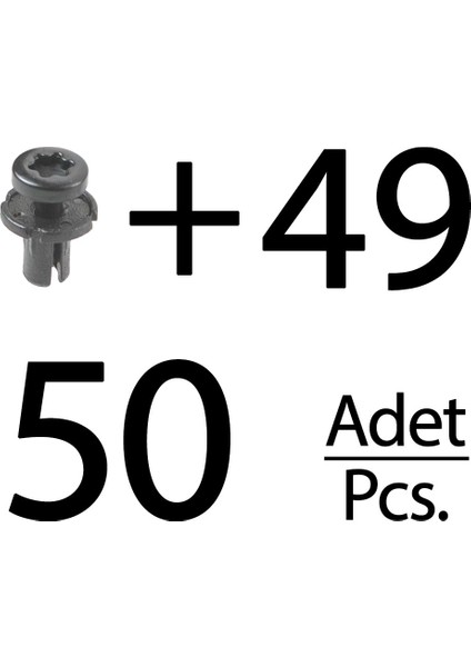 Audi ve Volkswagen Için Tampon Klipsi- Kısa- 50'li